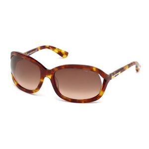 Tom Ford Sunglasses Geometric Semi Rim, Light Brown Frame and Brown Gradient